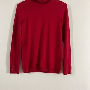 Unbranded  Women's M Red Long Sleeve Turtleneck Sweater
